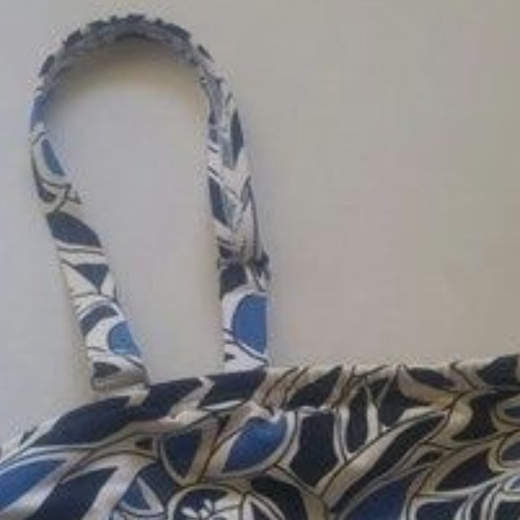 Lands 'End Blue & White Ruched Sides Ties - Picture 5 of 8